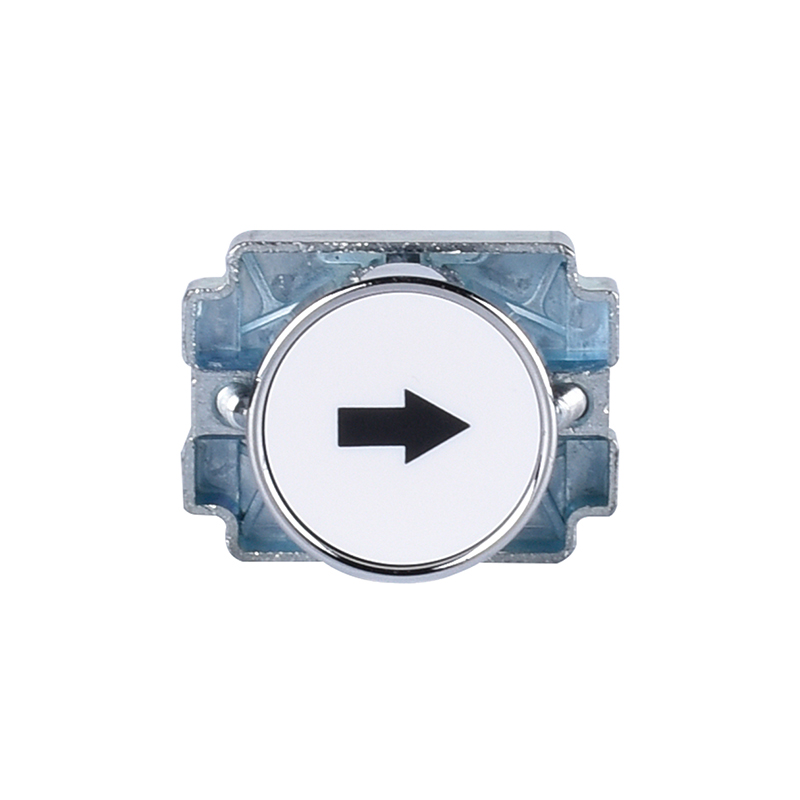 metal flush spring return white pushbutton switch with marked LAY5-BA3341
