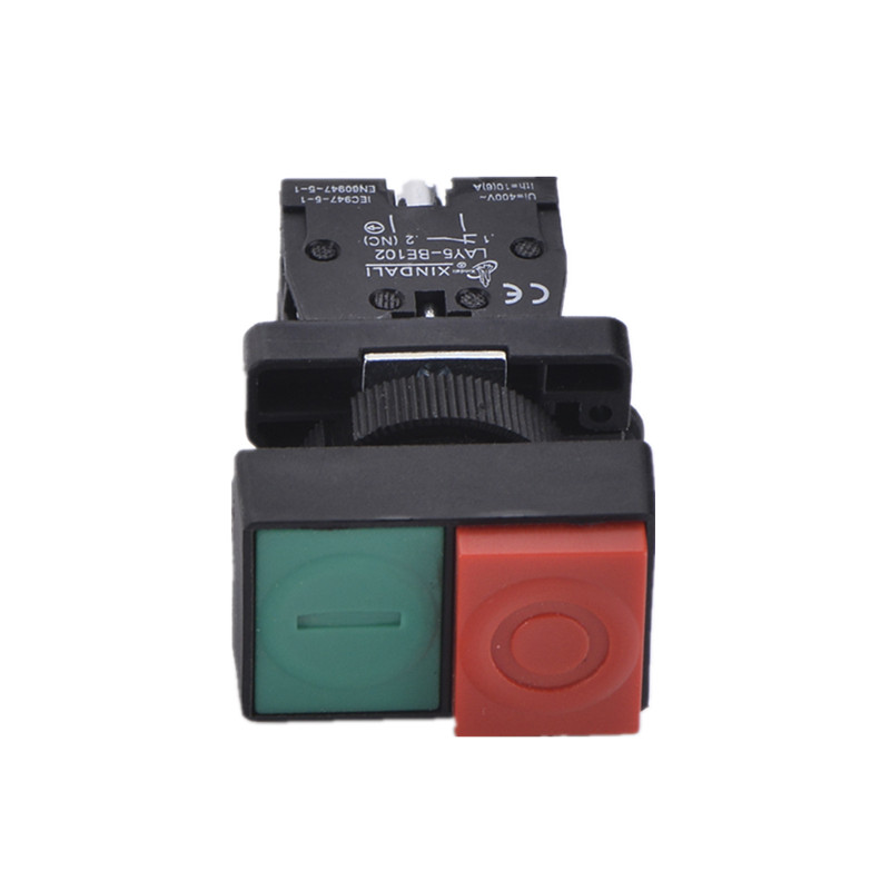 spring return with mark double-head push button switch LAY5-EL8425
