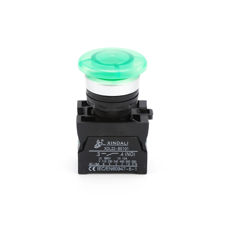 ip67 green emergency light button mushroom emergency switch XDL22-CWC31
