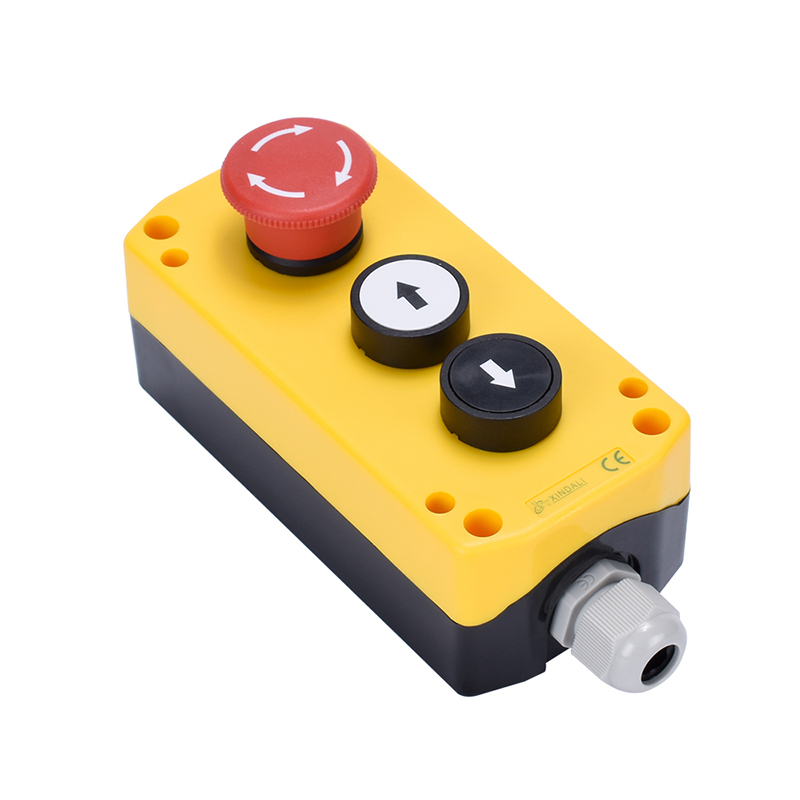 3 button box with e-stop control stations switch button box XDL75-JB364P